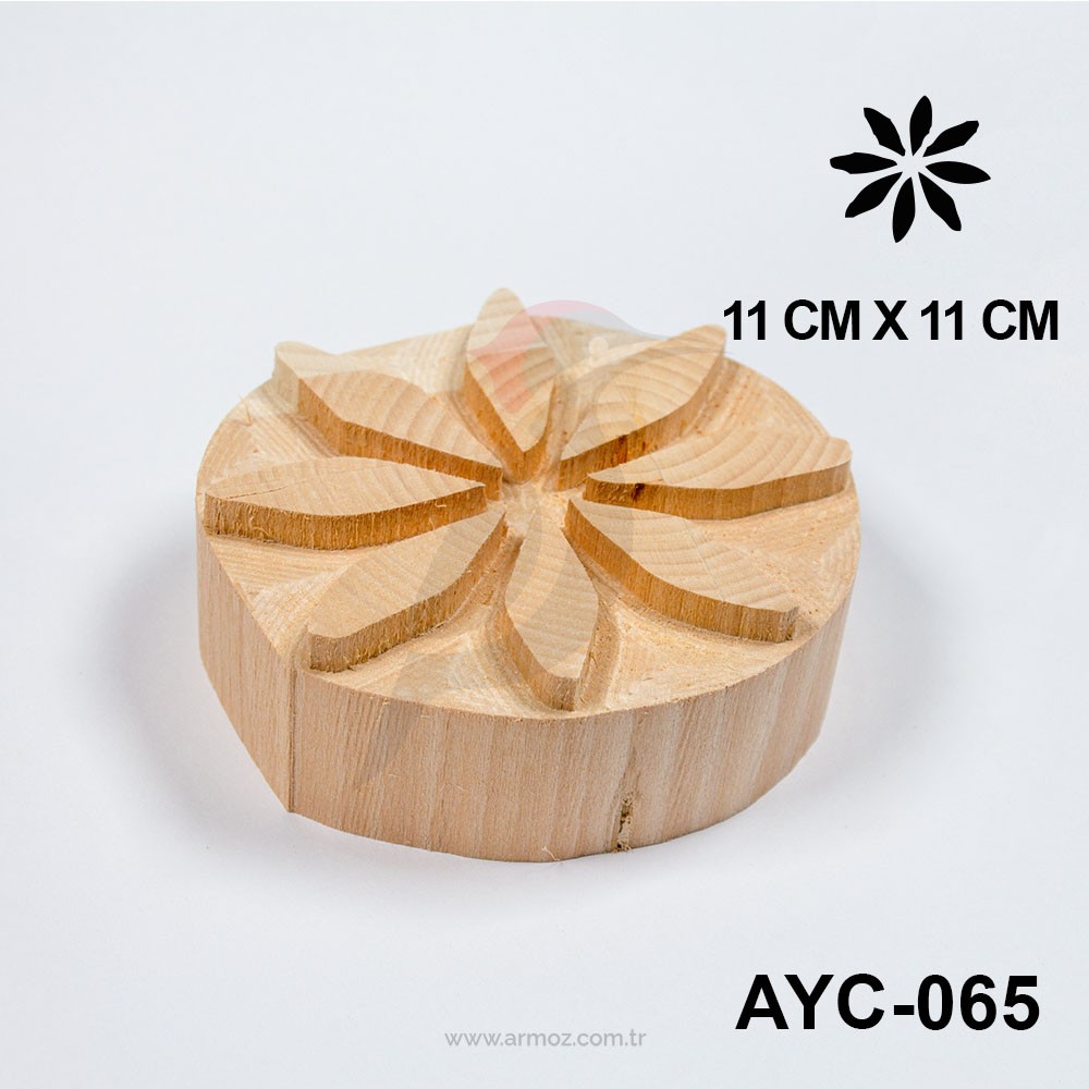 Ahşap Baskı Kalıbı Yaprak & Çiçek Model - AYC-065