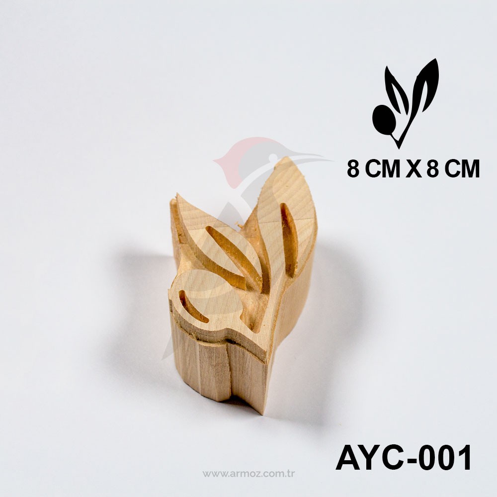 Ahşap Baskı Kalıbı Yaprak & Çiçek Model - AYC-001
