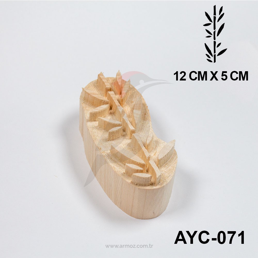 Ahşap Baskı Kalıbı Yaprak & Çiçek Model - AYC-071