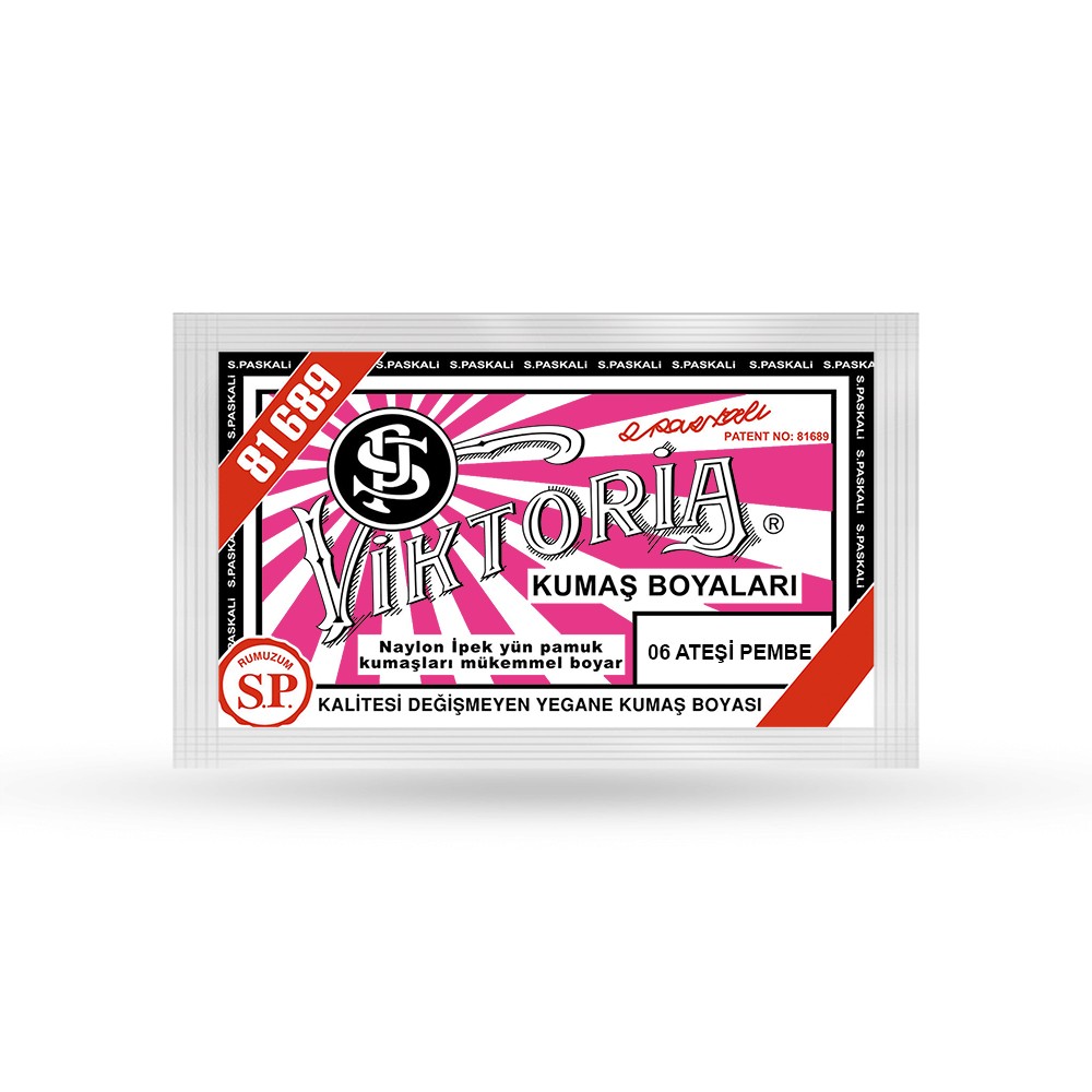 Viktoria Toz Kumaş Boyası 10 gr - Ateşi Pembe