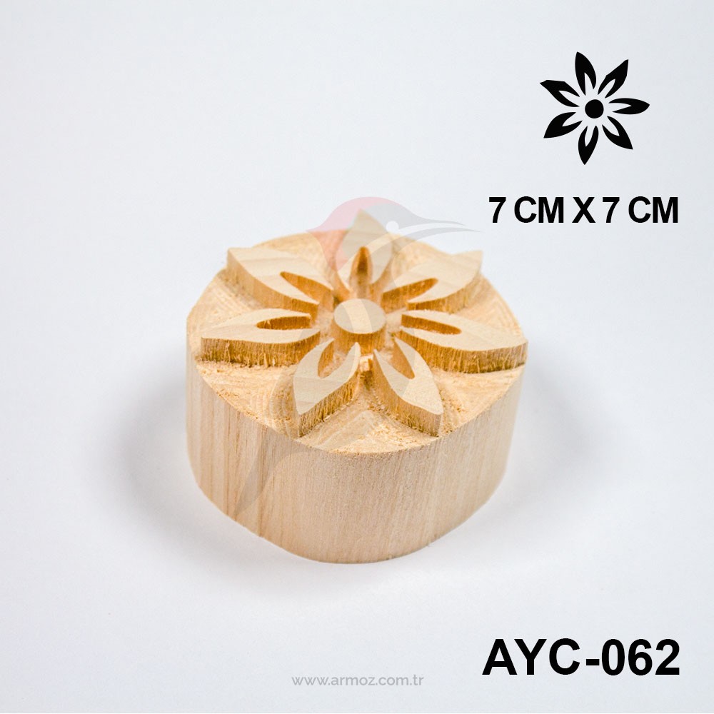 Ahşap Baskı Kalıbı Yaprak & Çiçek Model - AYC-062