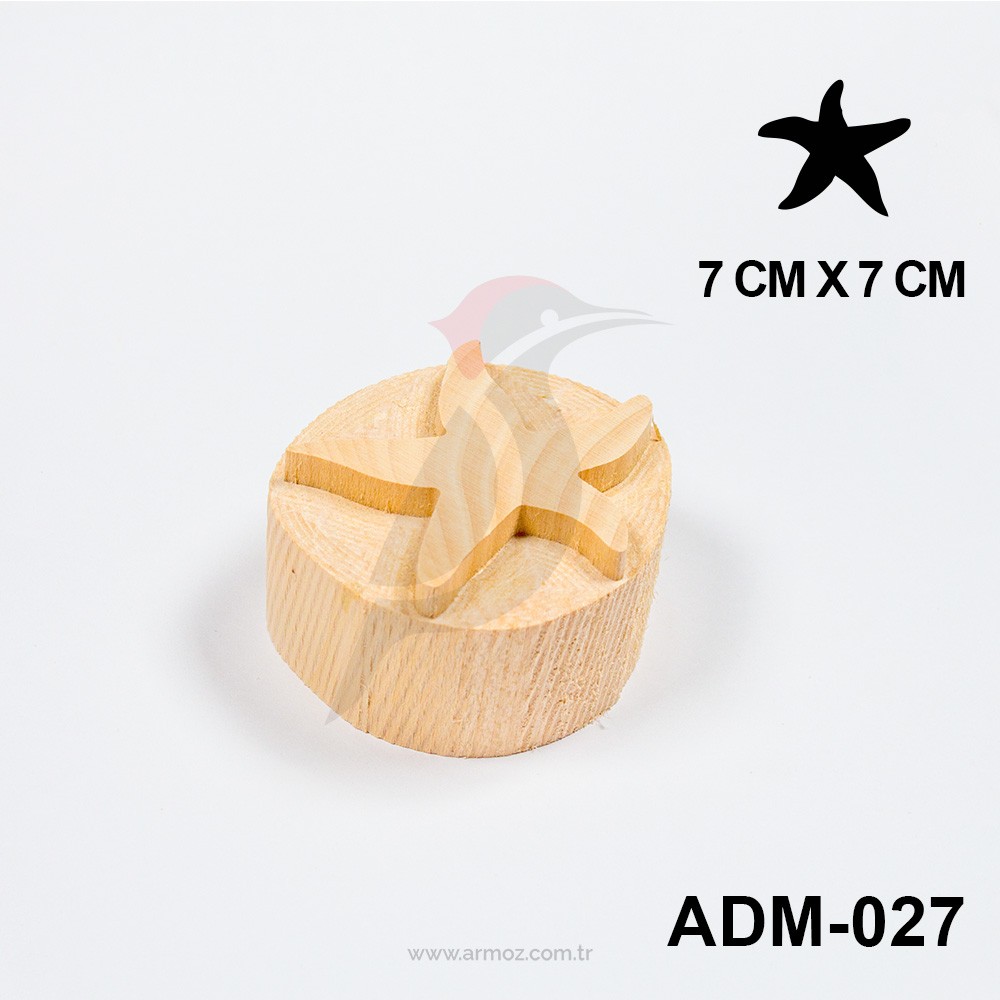 Ahşap Baskı Kalıbı Deniz & Mercan Model - ADM-027