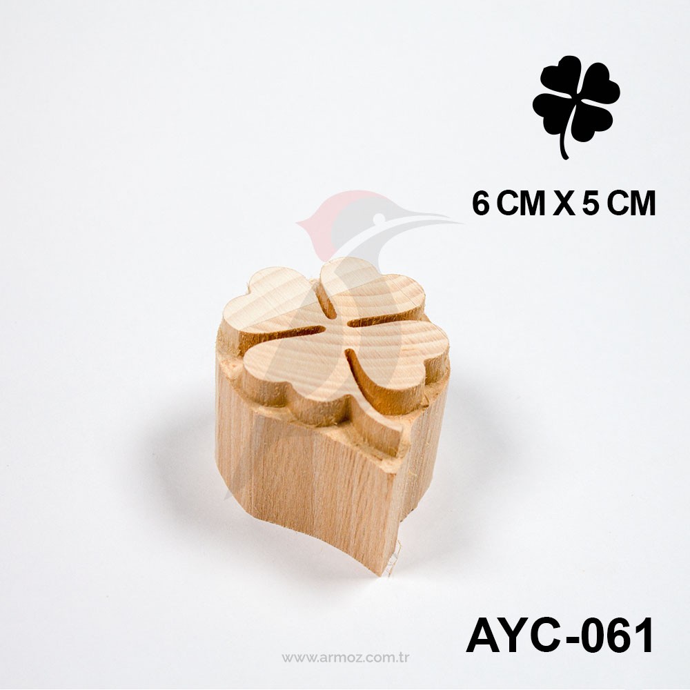 Ahşap Baskı Kalıbı Yaprak & Çiçek Model - AYC-061