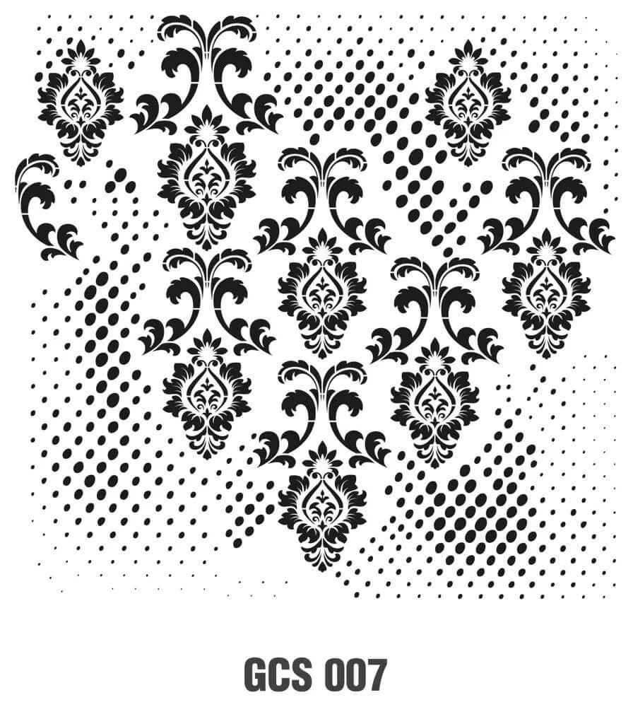 Grunge / Duvar Stencil 25X25 - GCSM007