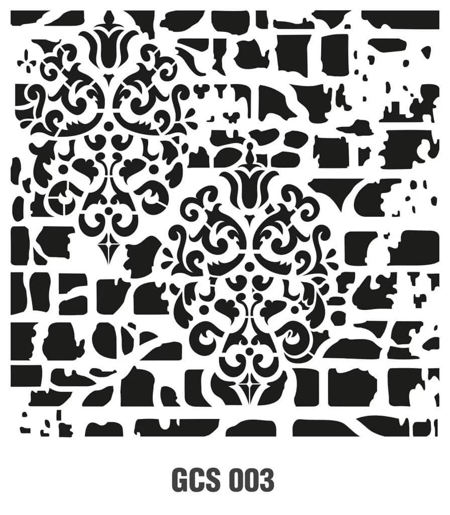 Grunge / Duvar Stencil 25X25 - GCSM003