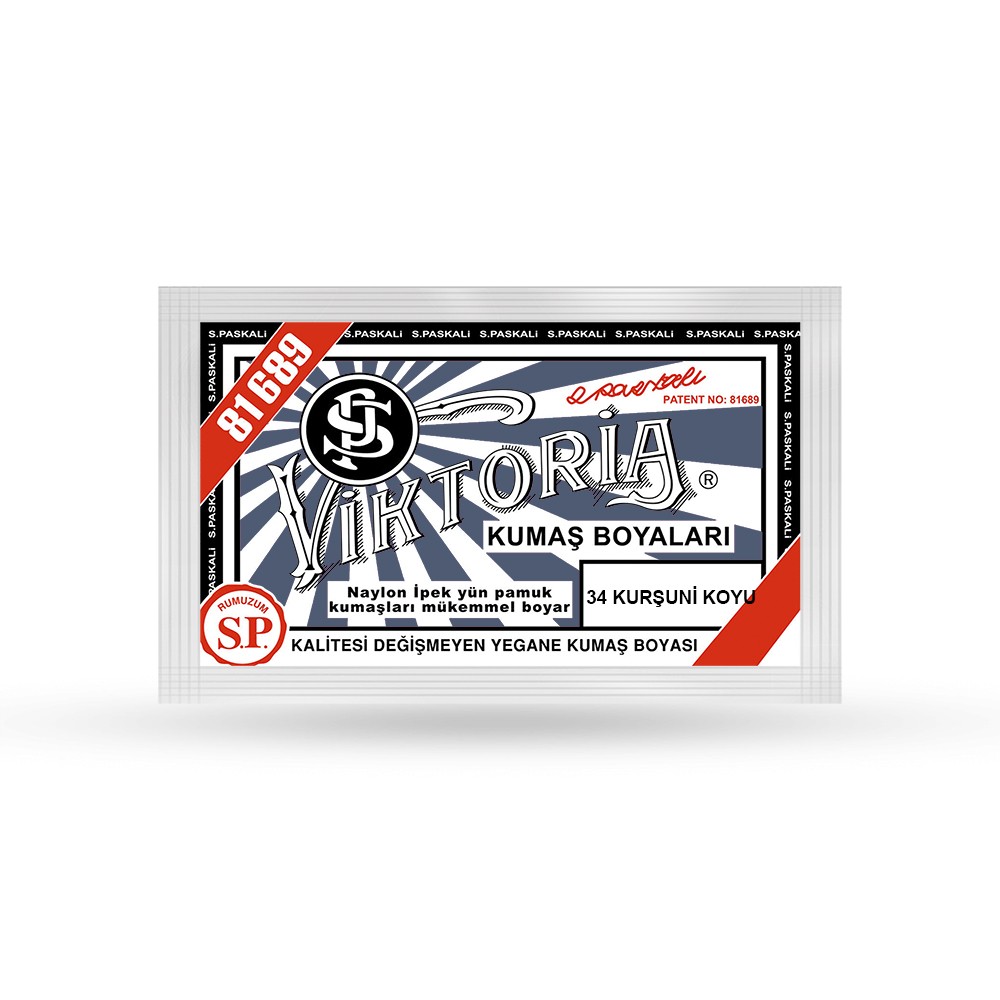 Viktoria Toz Kumaş Boyası 10 gr - Kurşuni Koyu