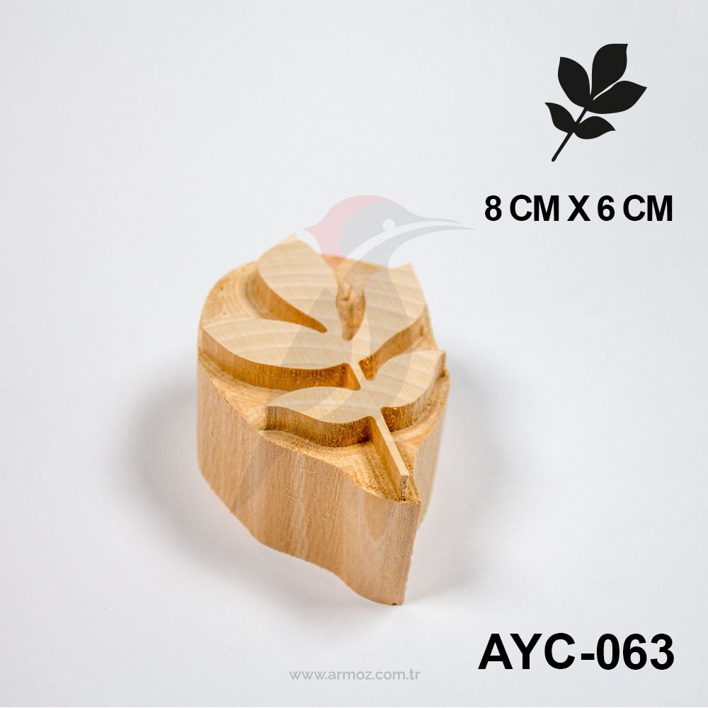 Ahşap Baskı Kalıbı Yaprak & Çiçek Model - AYC-063