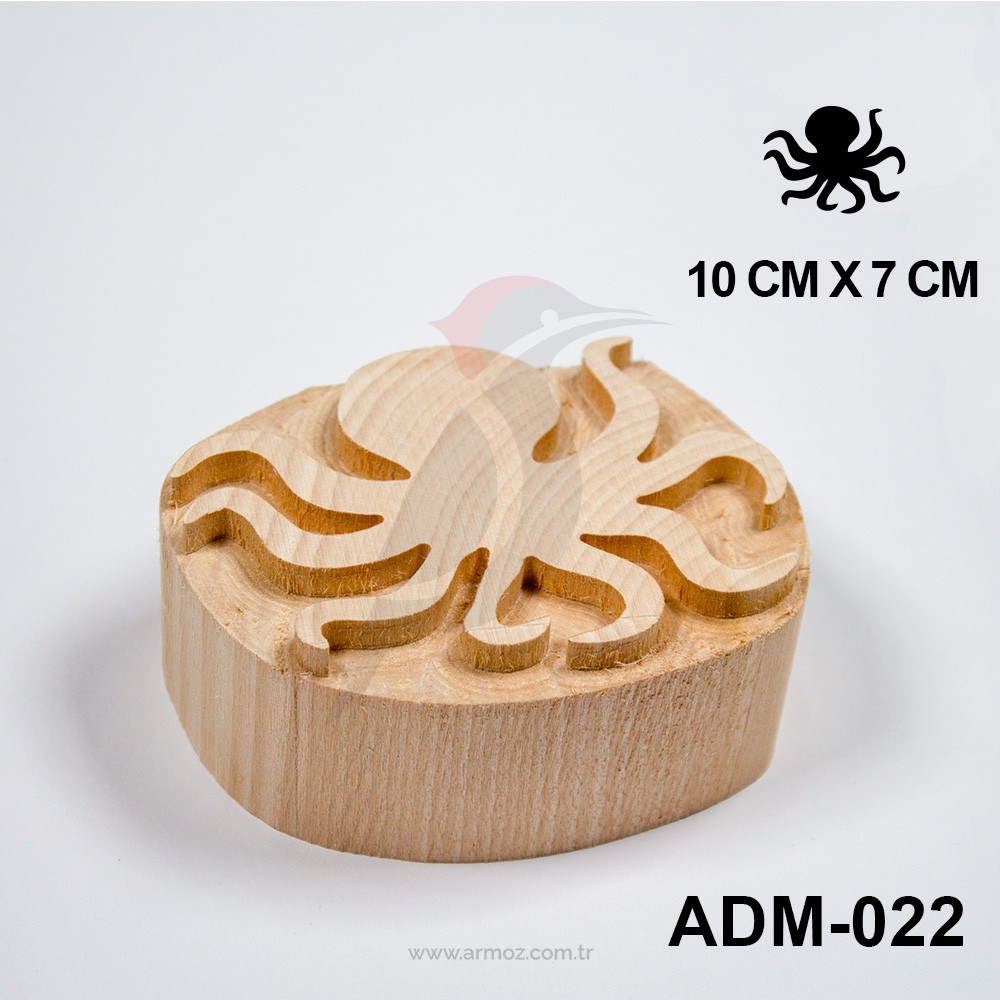 Ahşap Baskı Kalıbı Deniz & Mercan Model - ADM-022