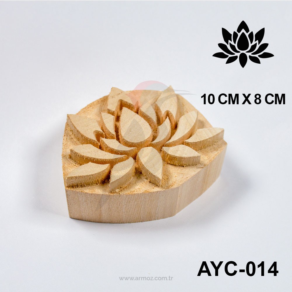 Ahşap Baskı Kalıbı Yaprak & Çiçek Model - AYC-014