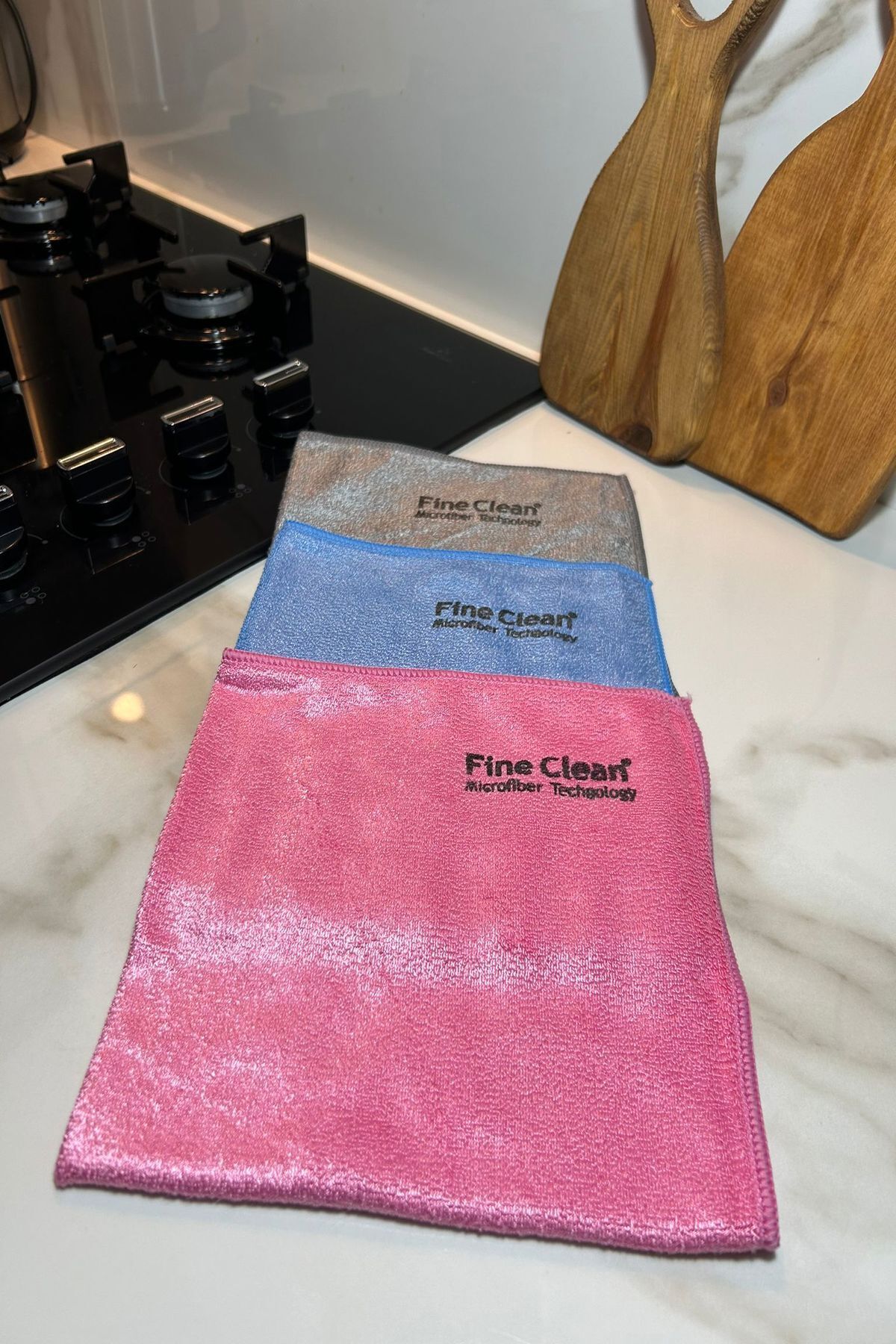 ( 3 Adet ) Mikrofiber Sihirli Yağ Ankastire Ocak Davlumbaz Mutfak Bezi 40*40 Miss