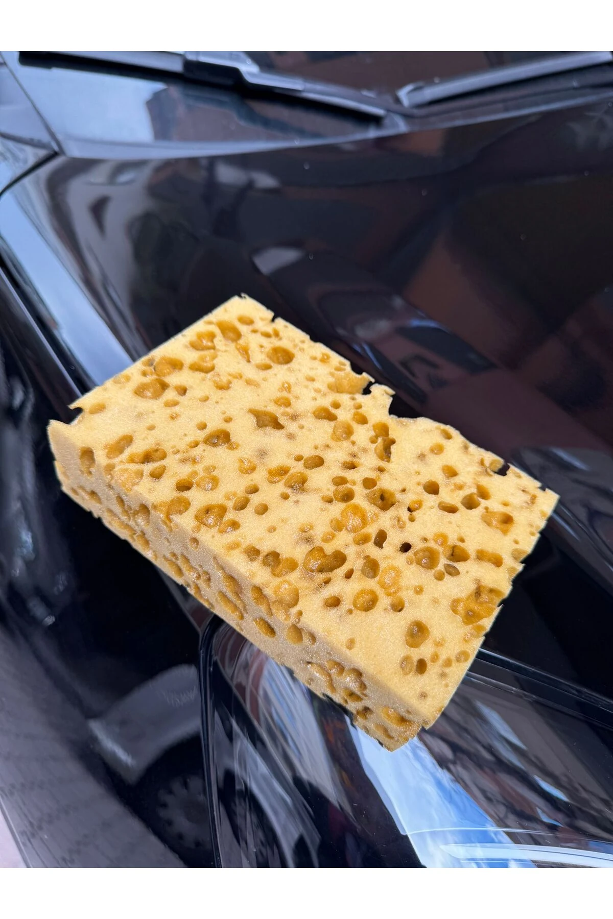 ( 2 Adet ) Doğal Delikli Oto Yıkama Süngeri , Araba Köpürtme Süngeri , Çok Amaçlı Sünger