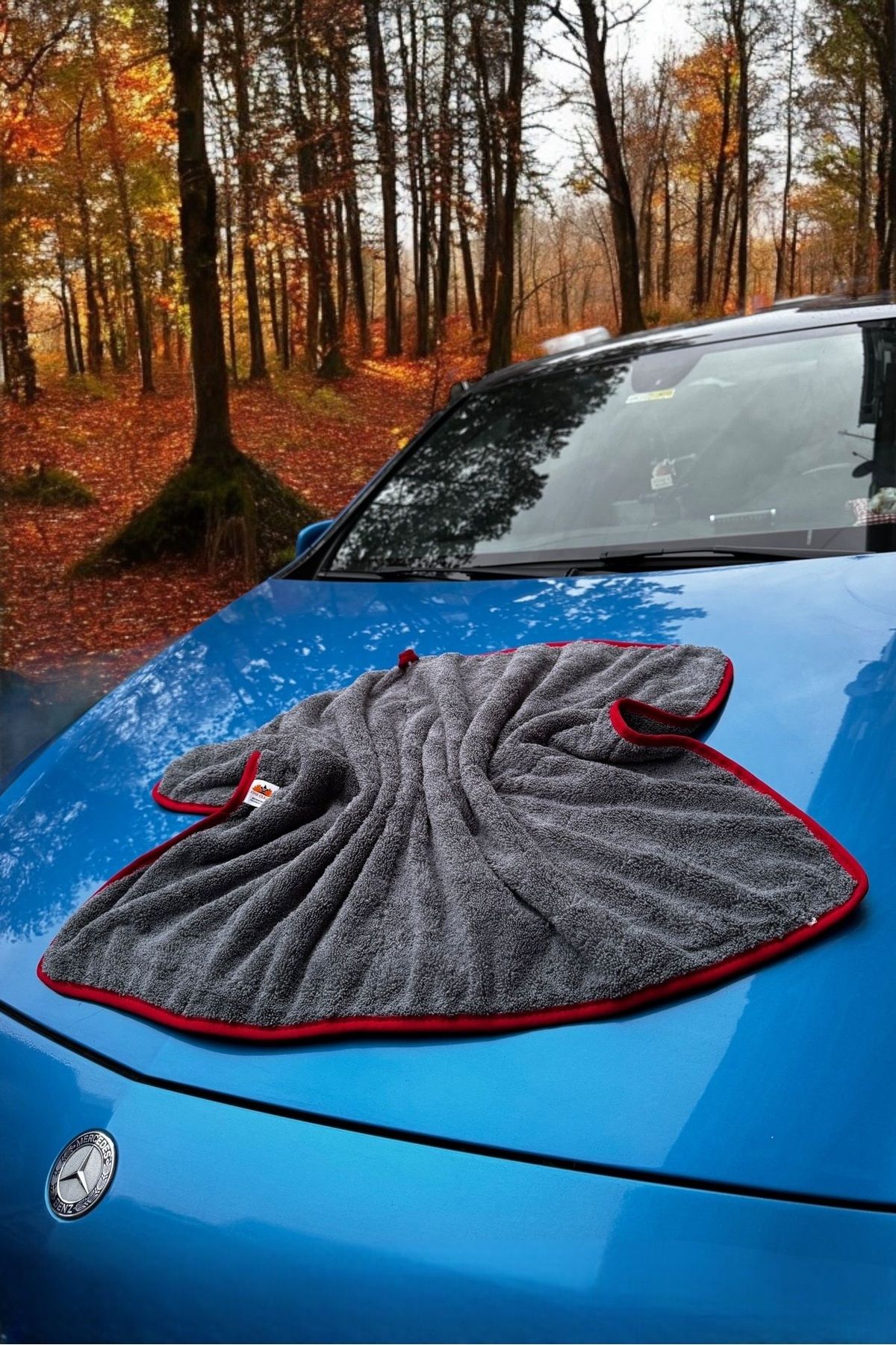 (60X90 CM) Premium Çift Taraflı 600 Gsm Mikrofiber Lüks Oto Yıkama Kurulama, Araba Bezi 1 Adet