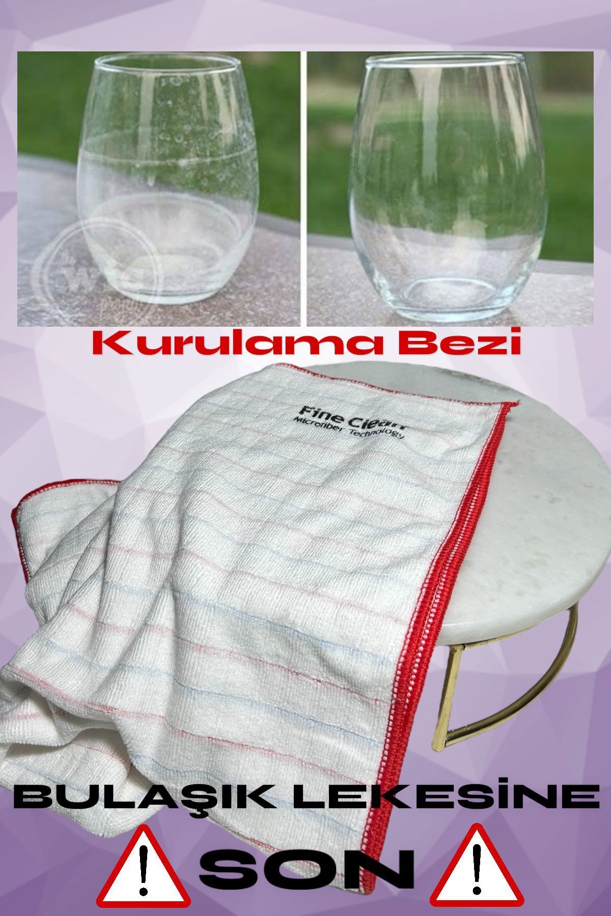 Profesyonel Bulaşık Kurulama Durulama Bezi Mikrofiber 40*60 (1 ADET)