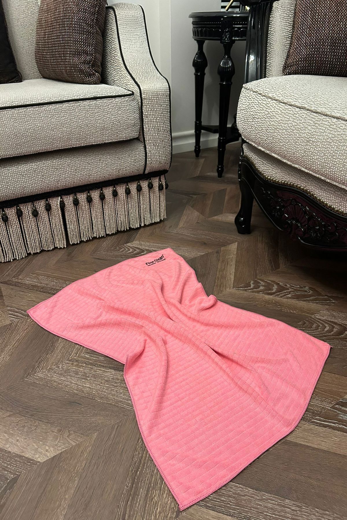 ( 1 Adet ) Mikrofiber Kareli Sıkılması En Rahat Yer Toz Bezi Büyük Boy 50*70cm