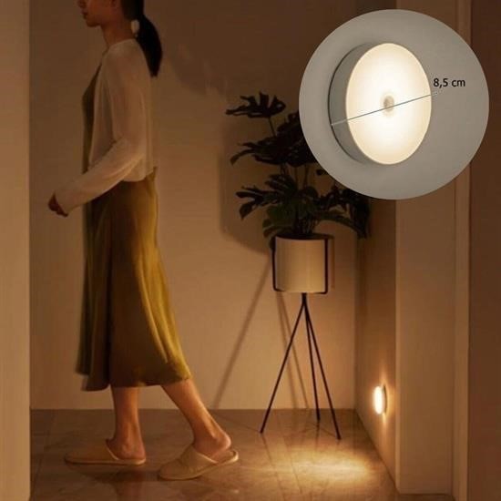 AtolyeNo35 Hareket Sensörlü USB Şarjlı Spot Lamba – Mıknatıslı ve Yapışkanlı Gün Işığı Renkli LED Işık