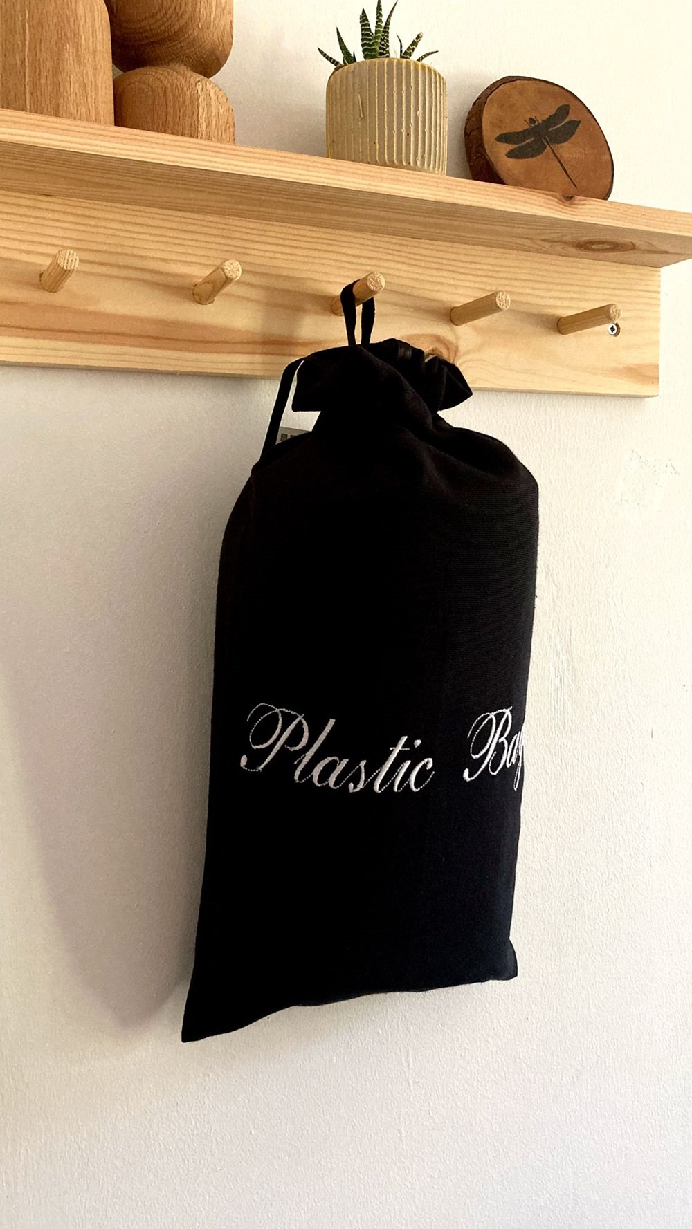 Atölye No 35 Essentials Plastic Bag Poşetlik Siyah El Yazısı