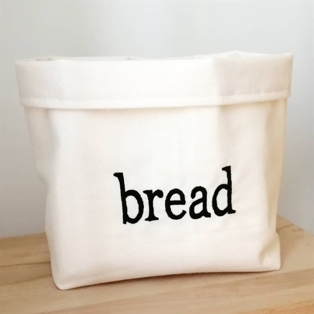Atölye No 35 Bread Nakışlı Ekmek Sepeti Krem