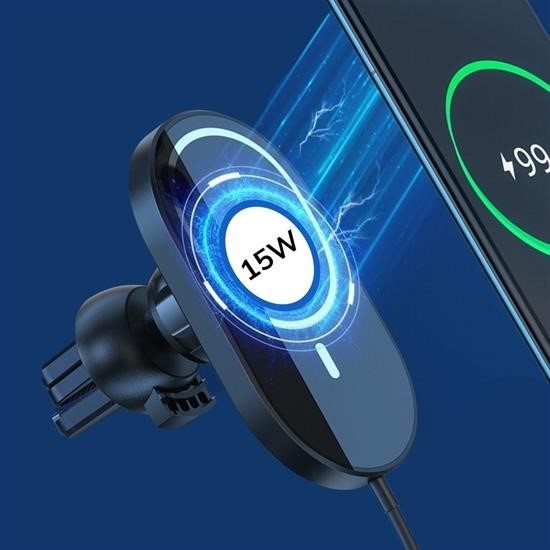 AtolyeNo35 15W Mıknatıslı Araç İçi Telefon Tutucu – Hızlı Şarj Ünitesi