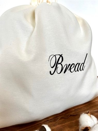 Atölye No 35  Essentials Bread Büyük Boy Ekmek Kesesi Krem El Yazısı