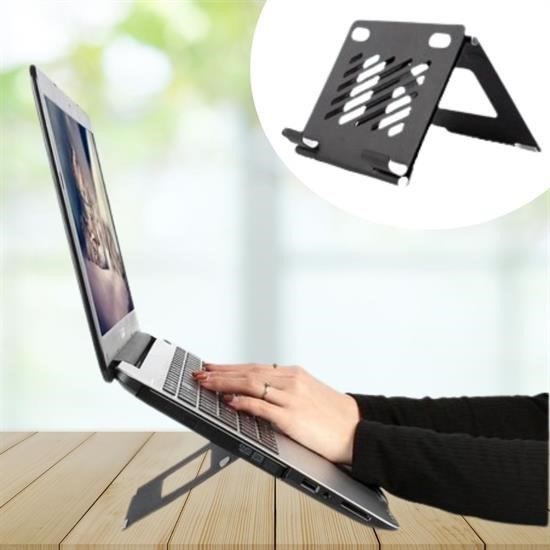 AtolyeNo35 Ayarlanabilir Metal Laptop Sehpası – Katlanabilir & Taşınabilir