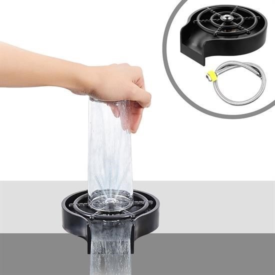 AtolyeNo35® Yüksek Basınçlı Otomatik Bardak Yıkama Aparatı – Mutfak Lavaboları İçin Hızlı Kupa Durulayıcı