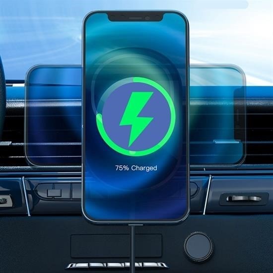 AtolyeNo35 15W Mıknatıslı Araç İçi Telefon Tutucu – Hızlı Şarj Ünitesi