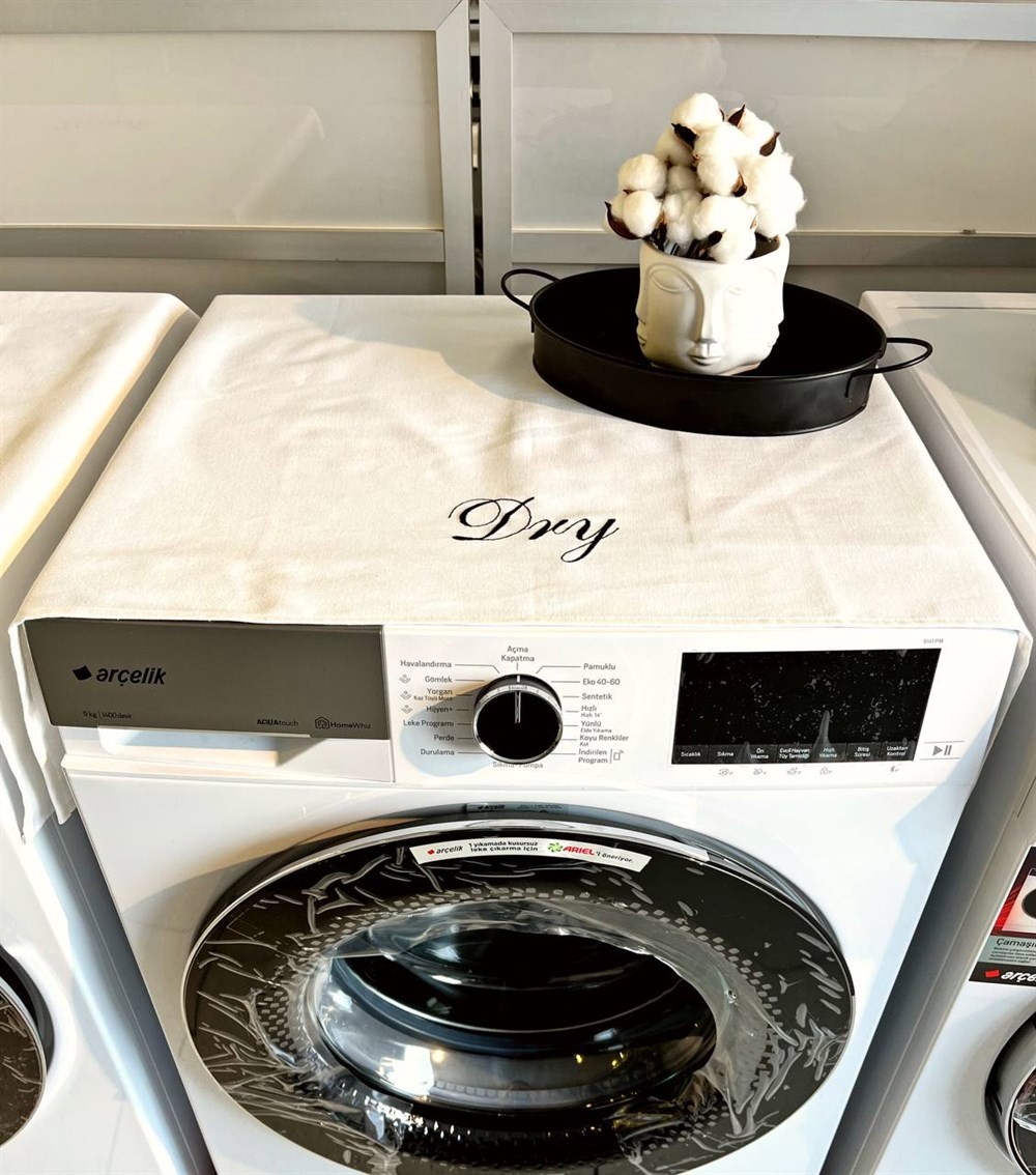 Atölye No 35 Krem Dry Çamaşır Kurutma Makinesi Örtüsü