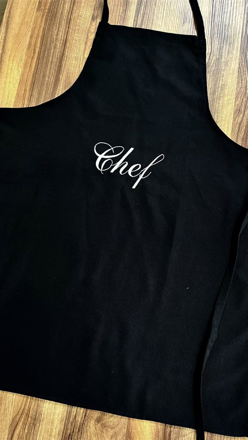 Atölye No 35 Chef Nakışlı Mutfak Önlüğü Siyah