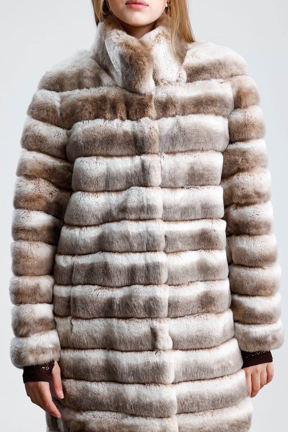 IMPERIAL Fur Coat - Alaca Krem