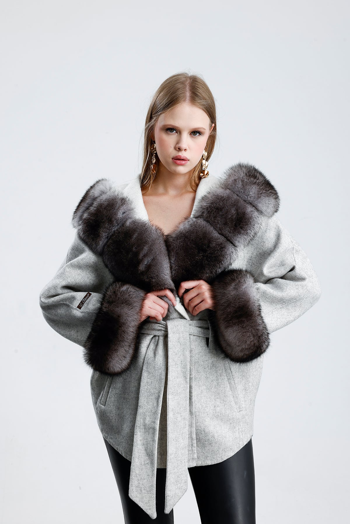 VEYRA Alpaca Coat - Açık Gri
