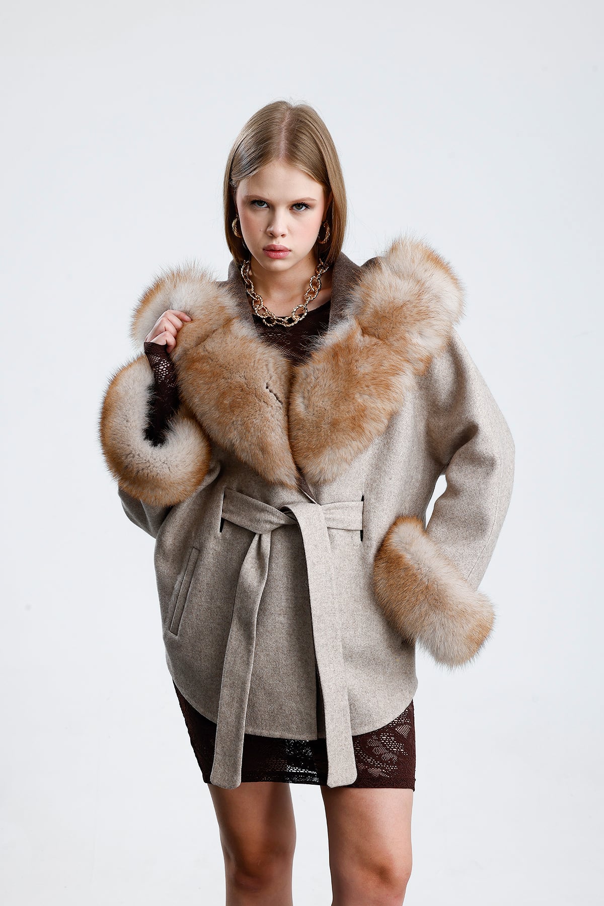 VEYRA Alpaca Coat - Bej