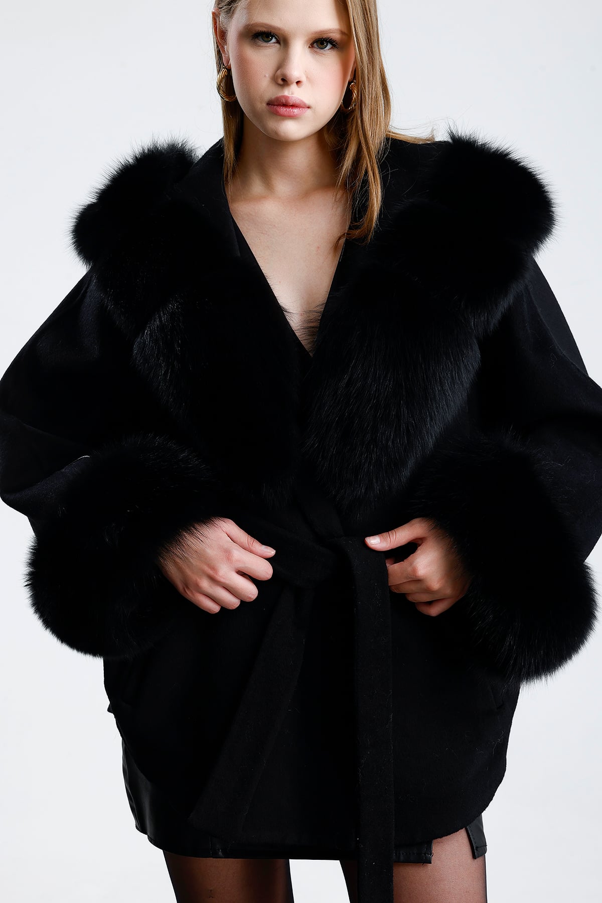 VEYRA Alpaca Coat - Siyah