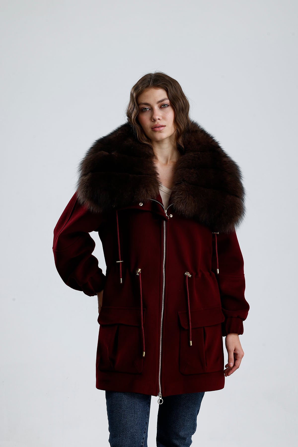 THE FURLUXE Parka - Bordo