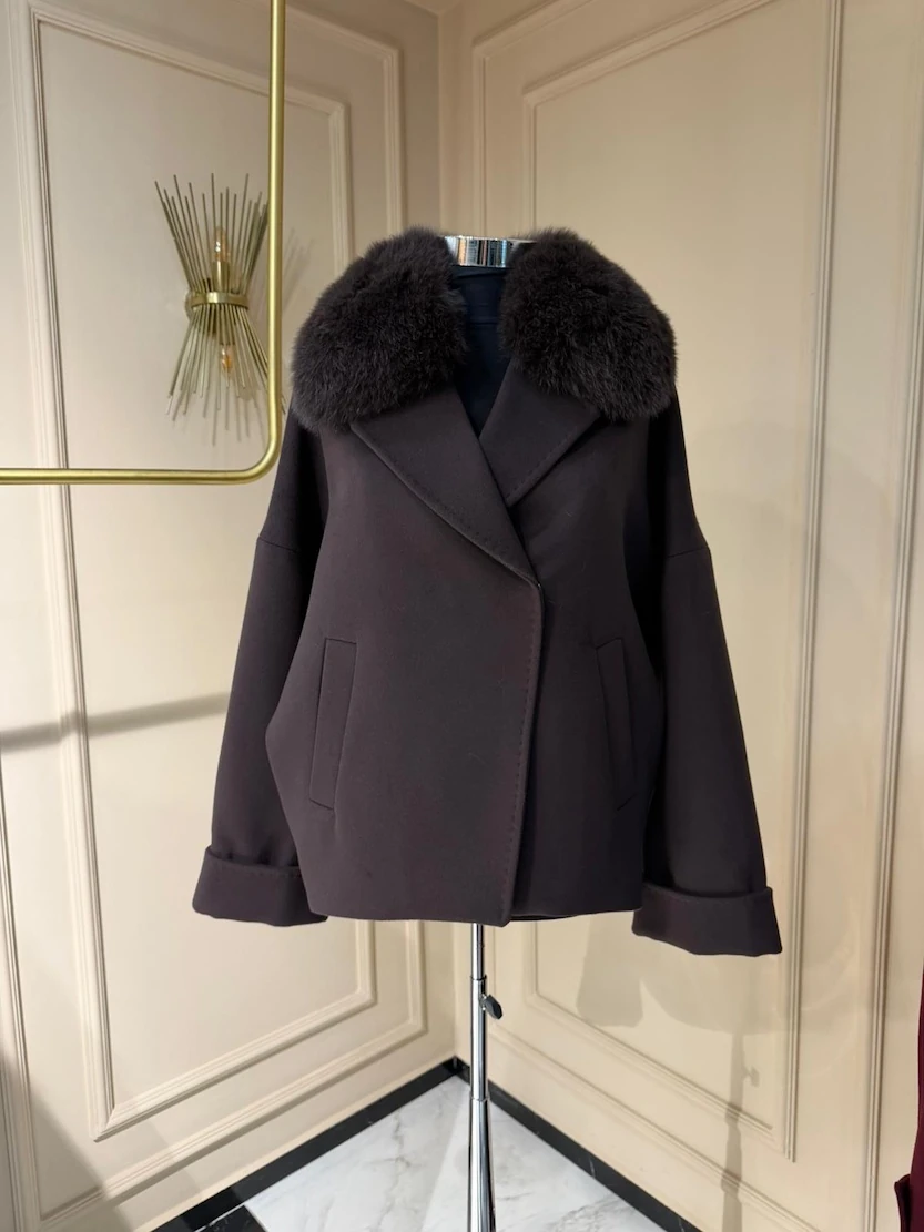 MAJESTY Cashmere Coat - Acı Kahve