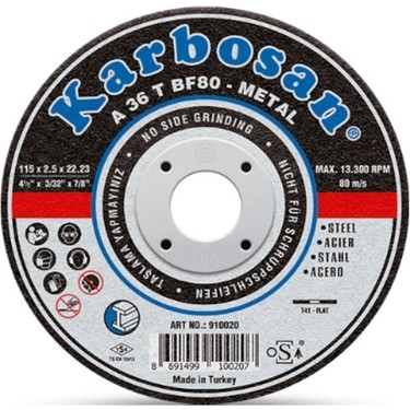 Karbosan Metal Kesici 115 mm 50 adet 115x2.5x22,23