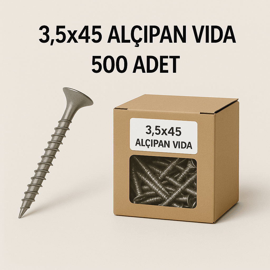 3,5x45 ALÇIPAN VİDA 500 ADET