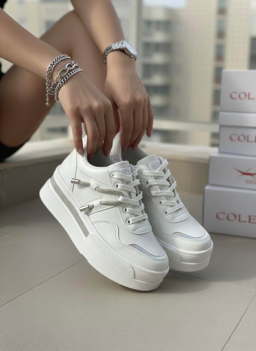 Kadın Vega Günlük Ortopedik Taban Sneaker - BEYAZ