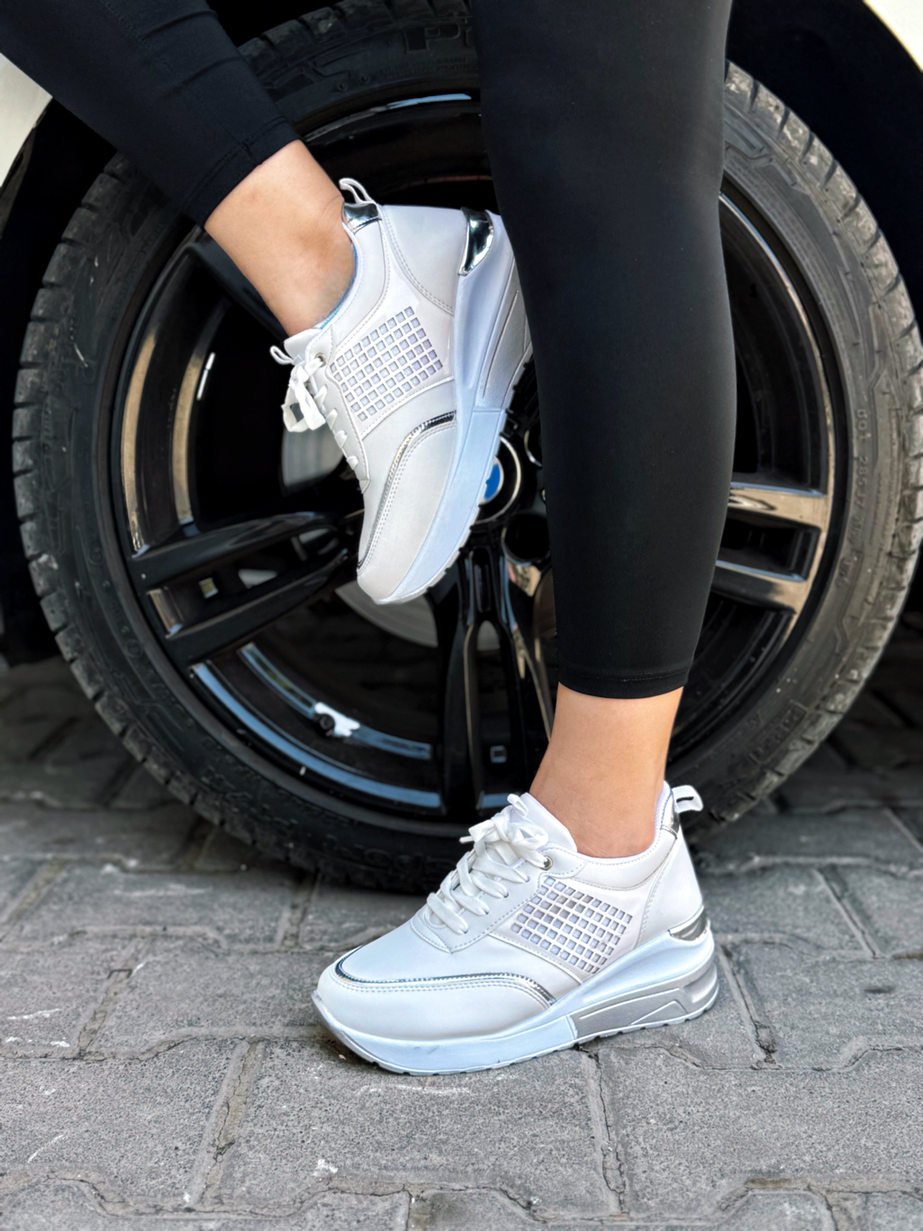 Kadın Rowan Yüksek Taban Sneaker - BEYAZ