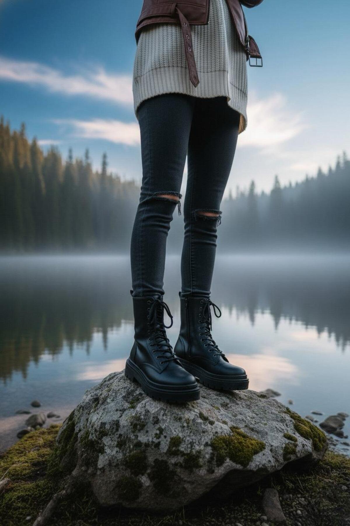 Kadın Olivia Postal Kalın Taban Bot