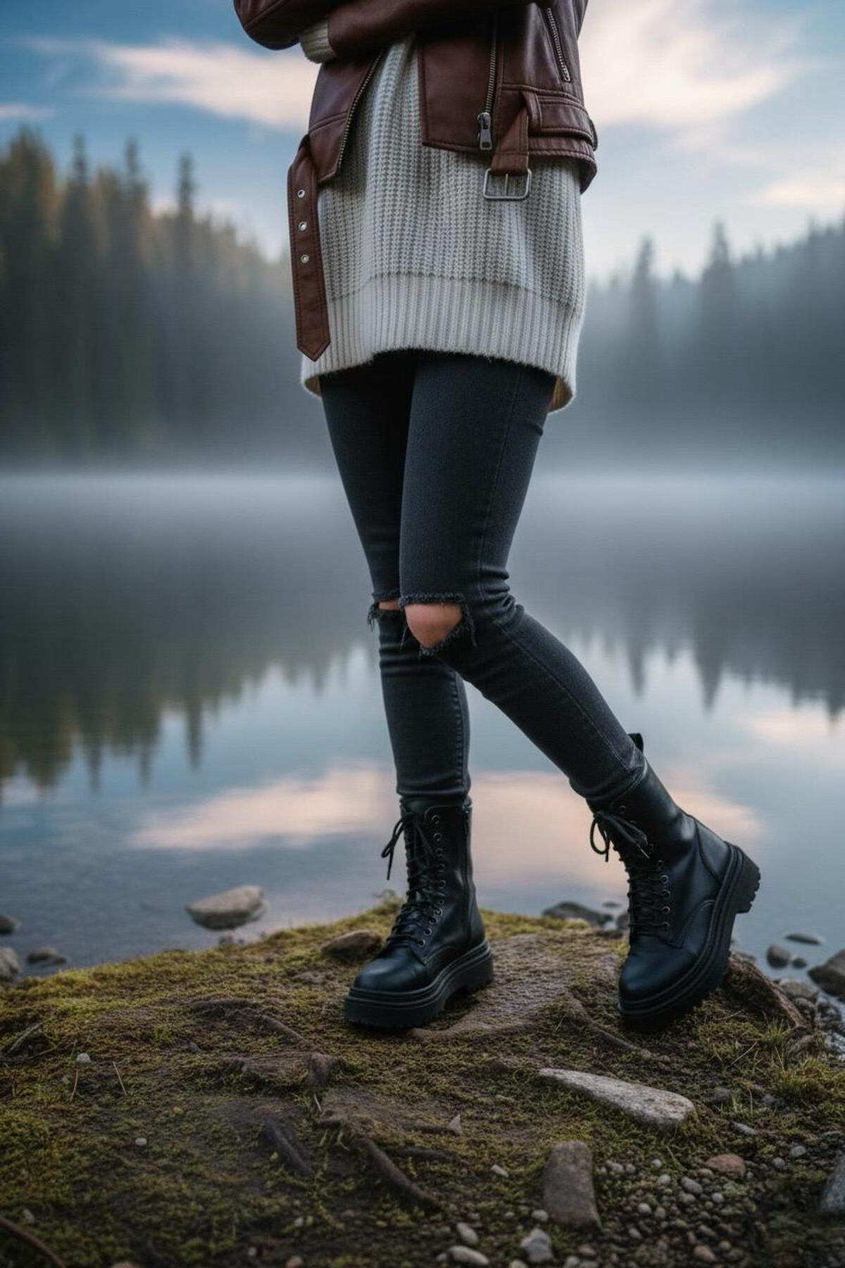 Kadın Olivia Postal Kalın Taban Bot