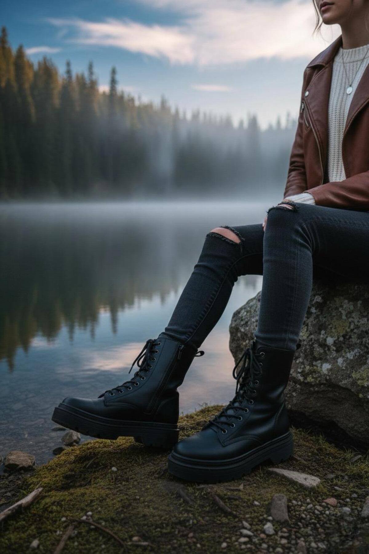 Kadın Olivia Postal Kalın Taban Bot