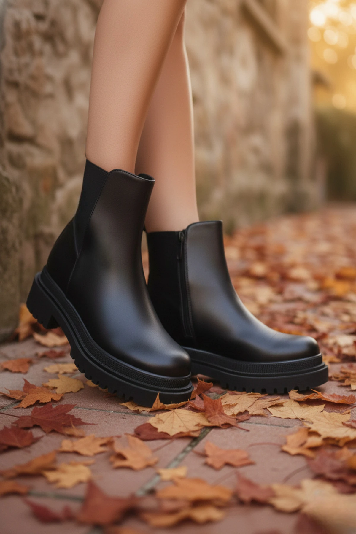 Kadın Pera Garantili Su Geçirmez Kaymaz Taban Dikişli Siyah Bot