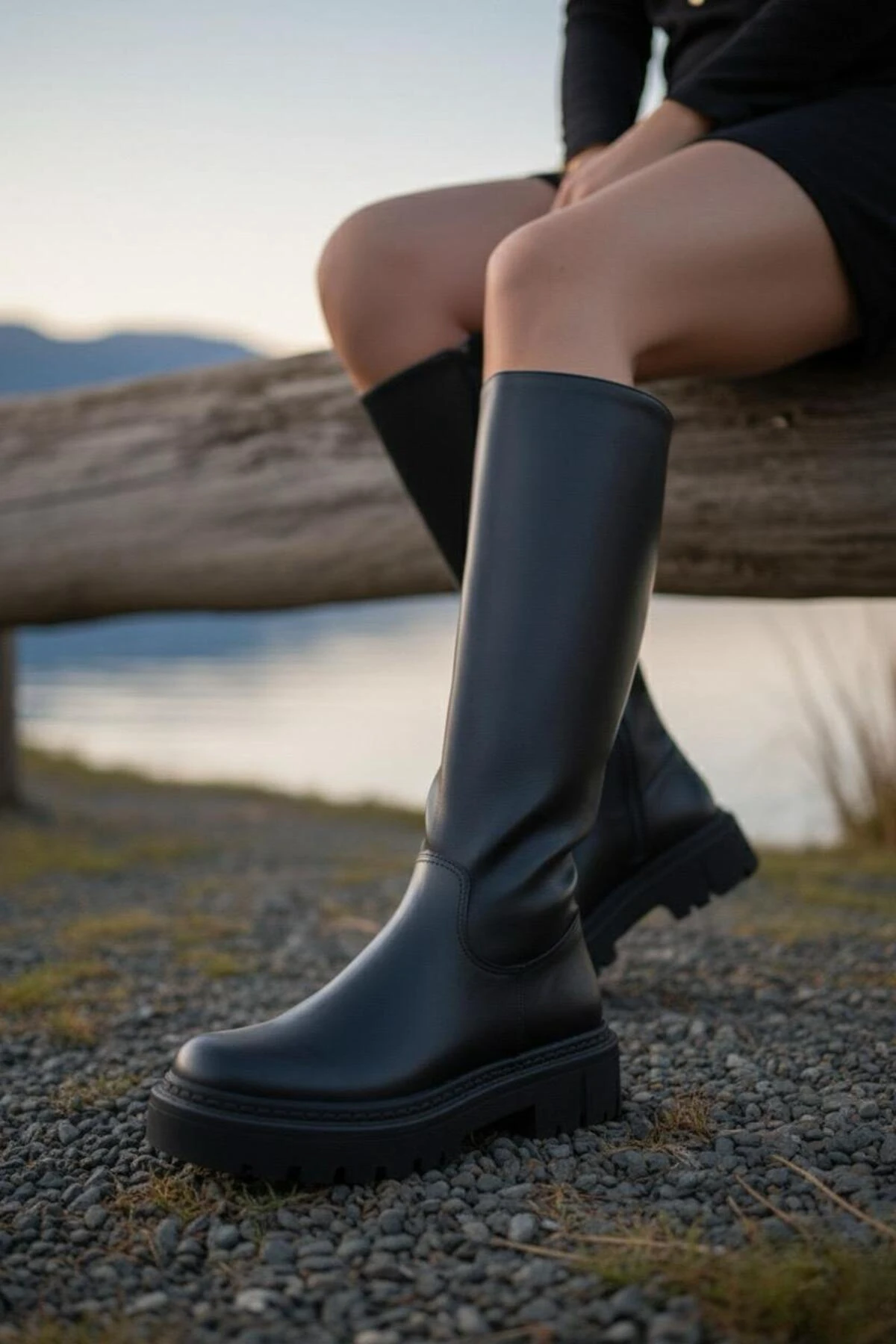 Kadın Luna Siyah Cilt Çizme