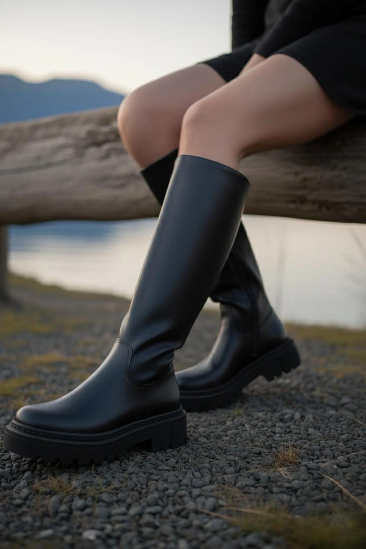 Kadın Luna Siyah Cilt Çizme