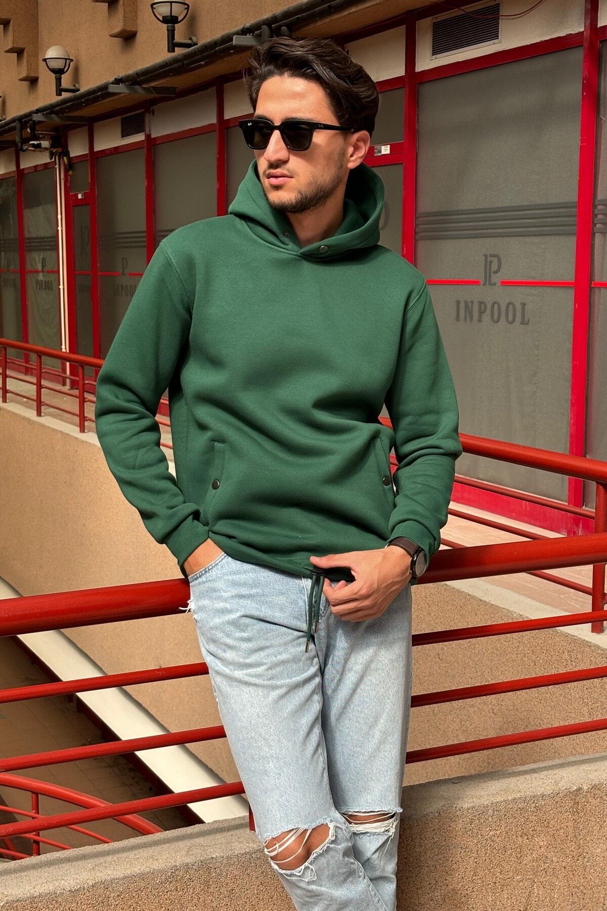 SWEATSHIRT 24OD2317 - YEŞİL