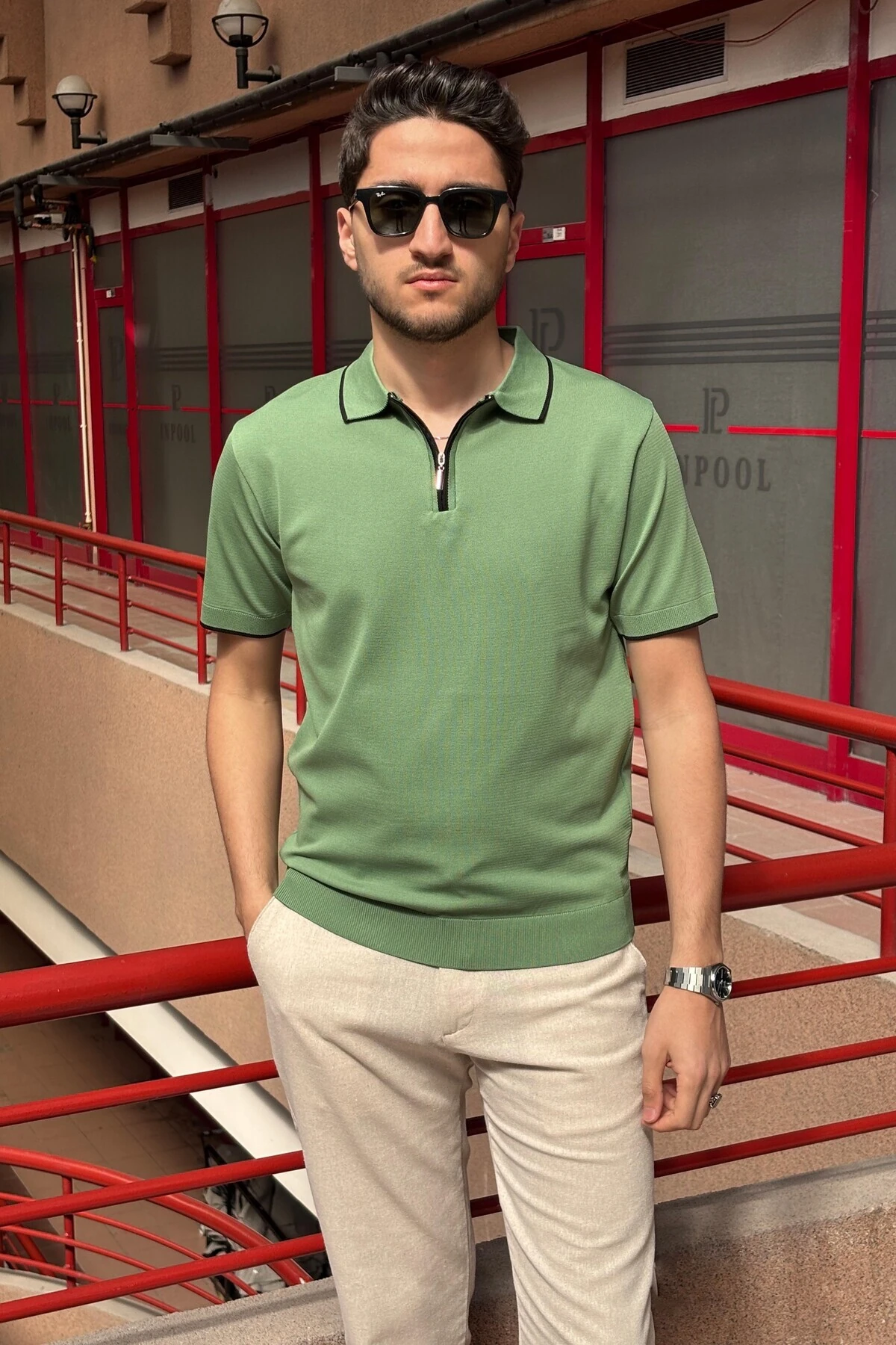 POLO YAKA T-SHIRT 25INPPOLO01 - YEŞİL