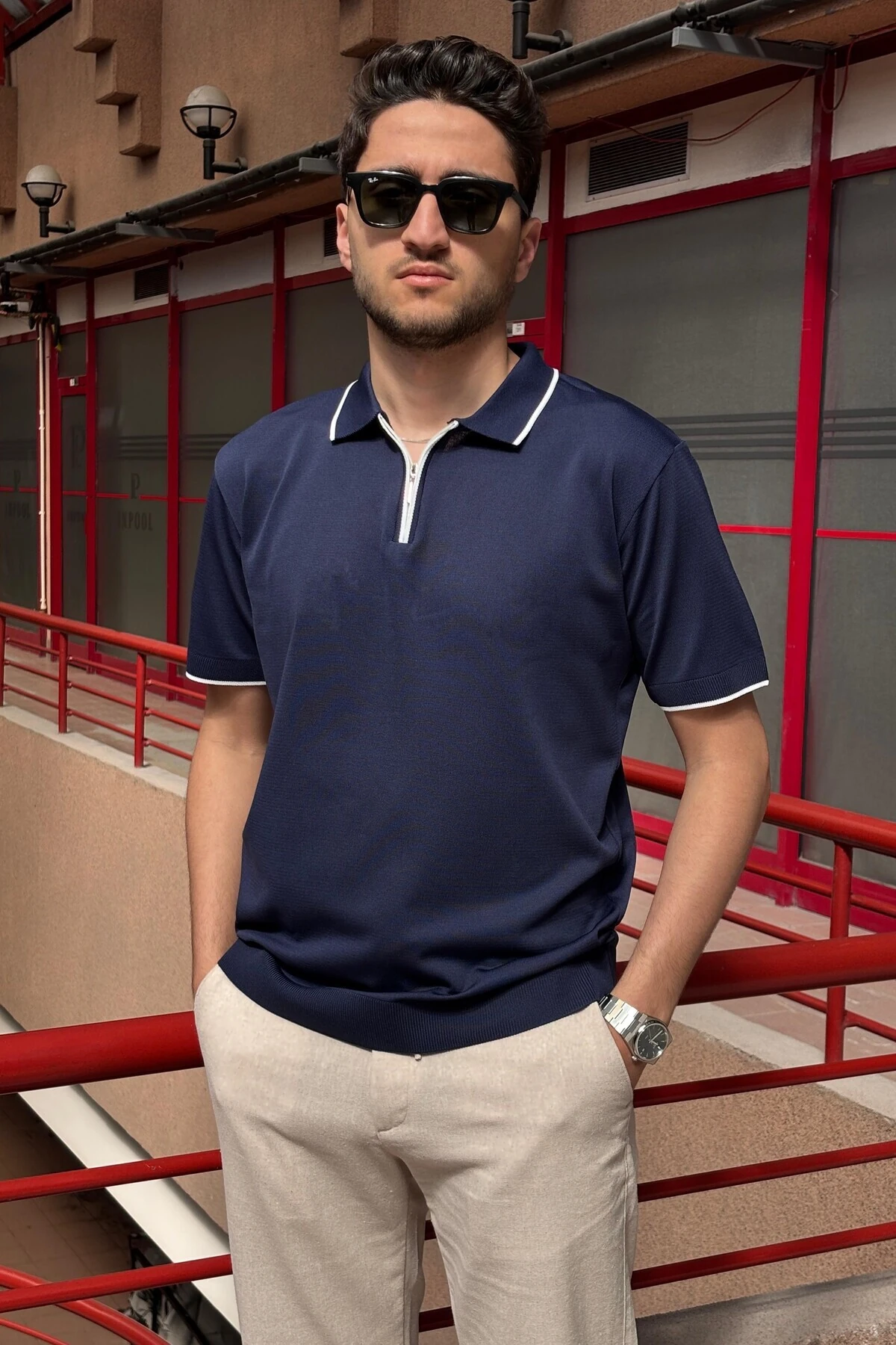 POLO YAKA T-SHIRT 25INPPOLO01 - LACİVERT