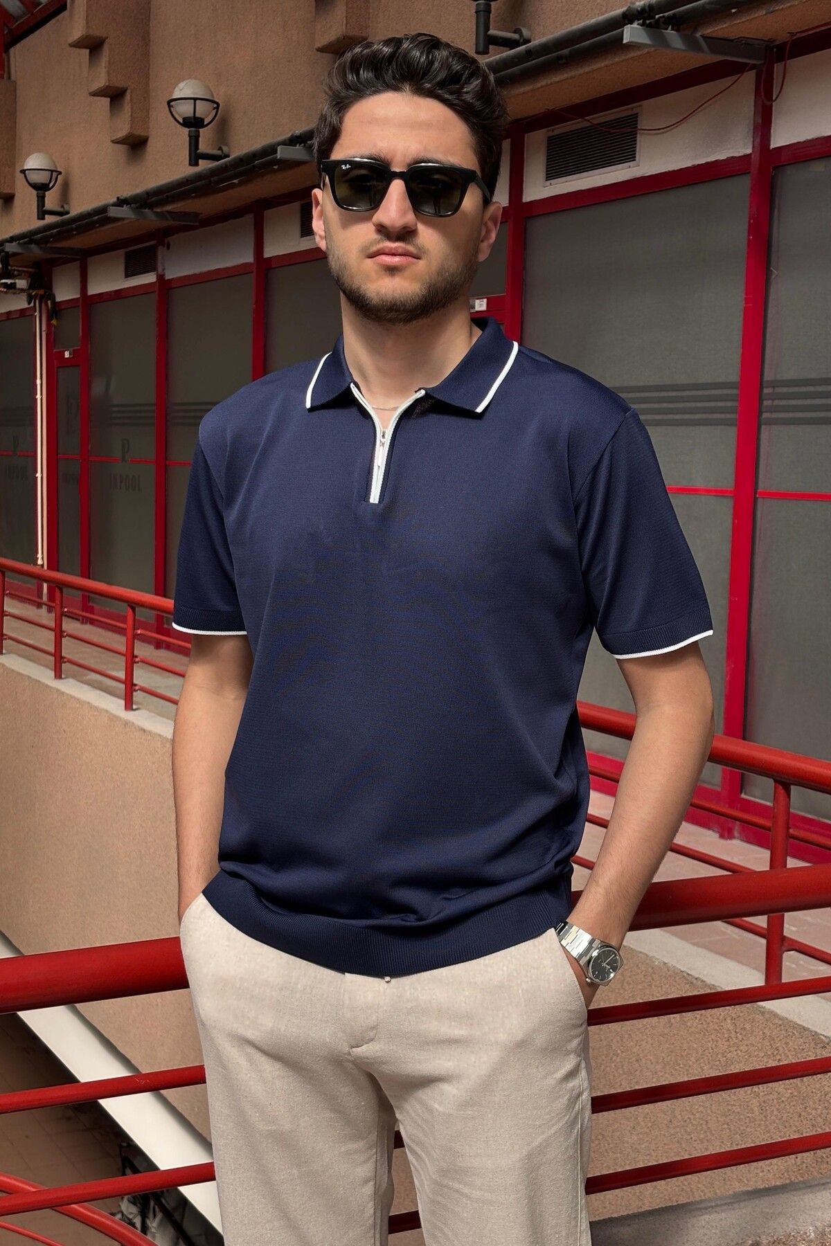 POLO YAKA T-SHIRT 25INPPOLO01 - LACİVERT