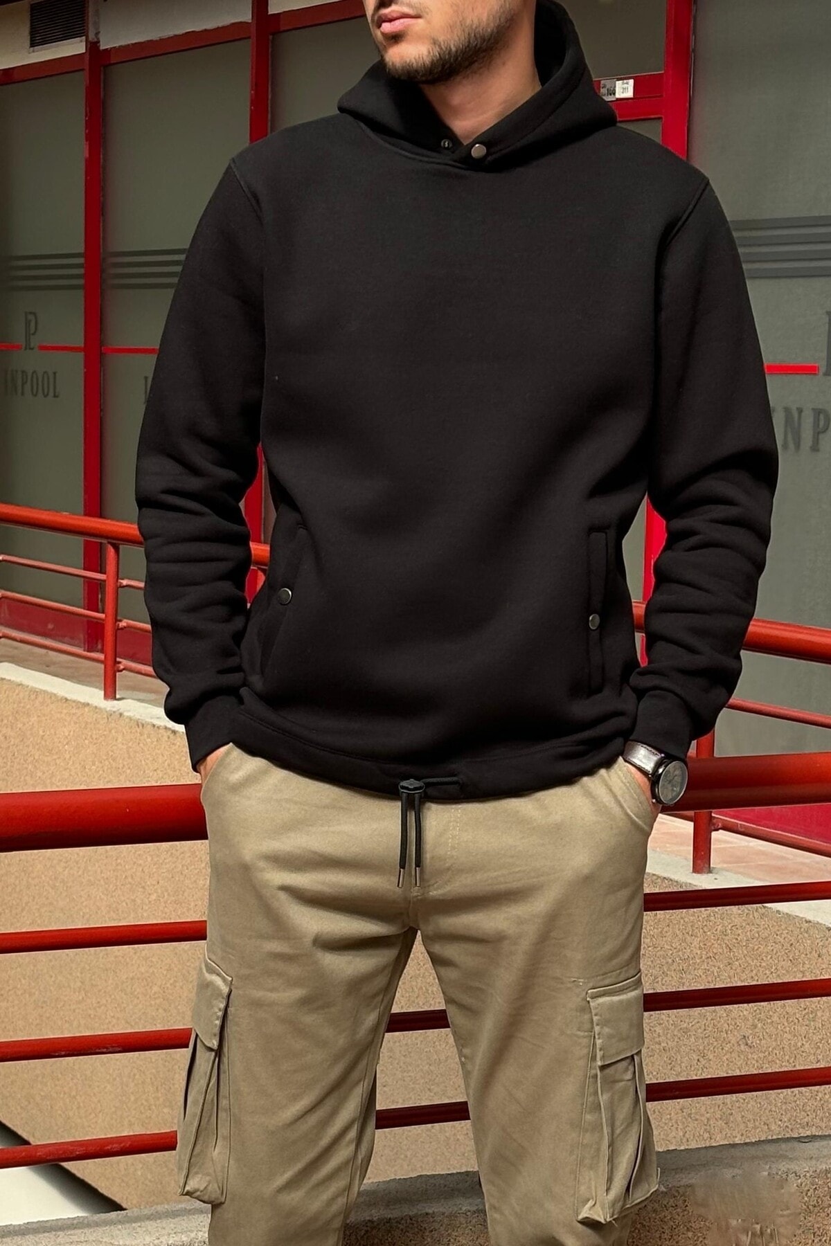 SWEATSHIRT 24OD2317 - SİYAH