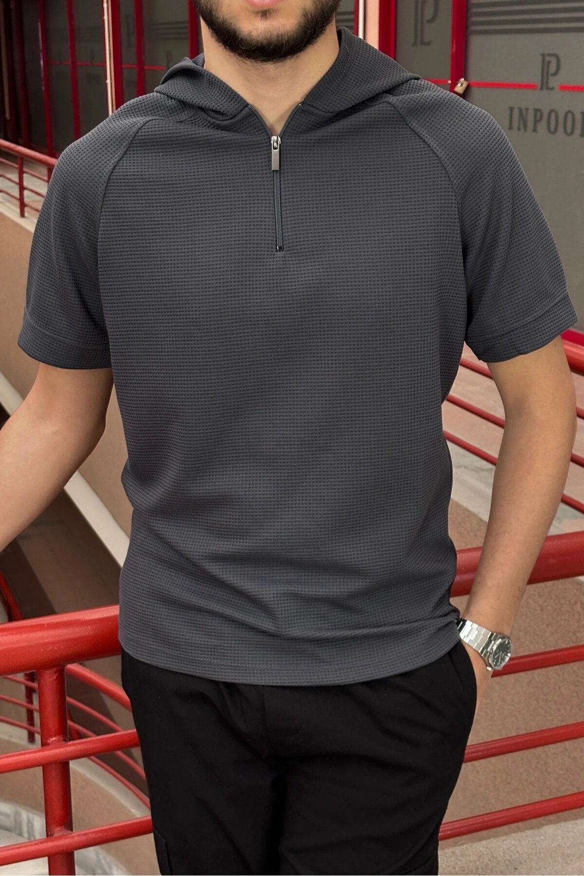 T-SHIRT 25USE169 - ANTRASİT